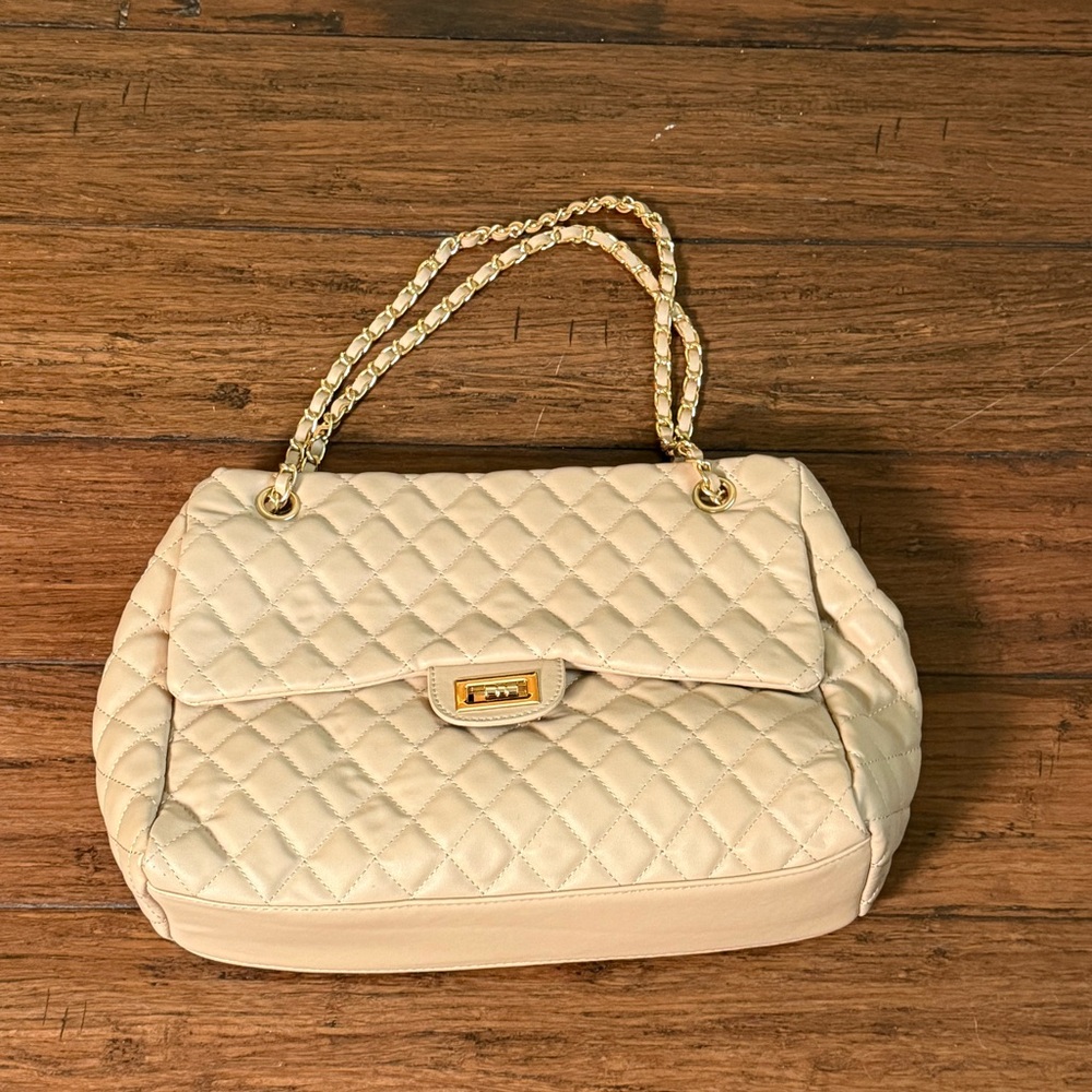 Tan hand bag